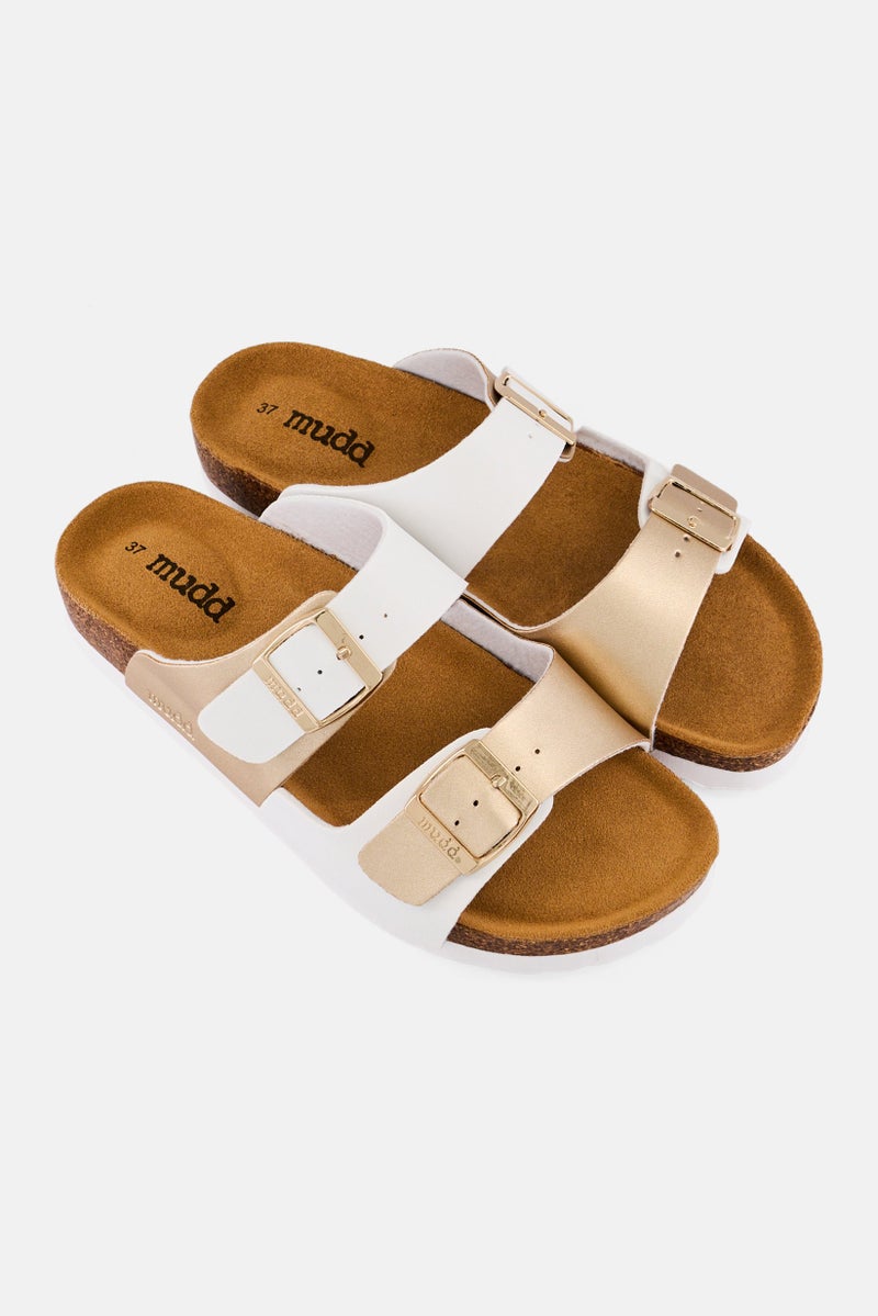 Mudd صنادل نسائية قابلة للتعديل بحزامين من الفلين، متعددة الألوان - Image 2